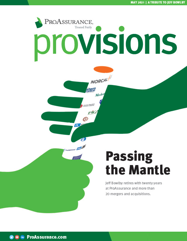 May 2021 ProVisions cover passing the baton
